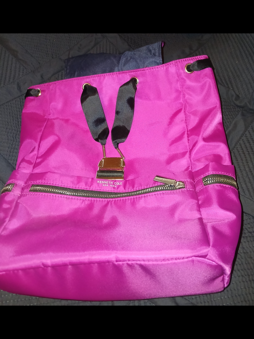 Kenneth Cole Pink Nylon Backpack - Picture 7 of 7